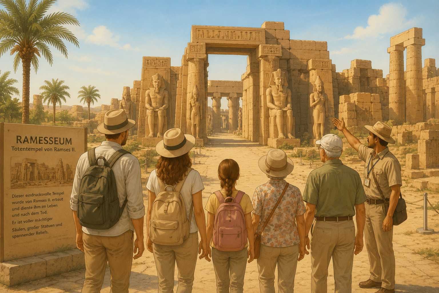 Besuch am Ramesseum mit Guide